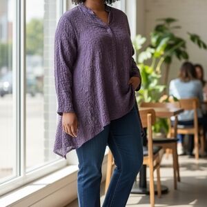 Uru 3/4 Sleeve Tunic Top